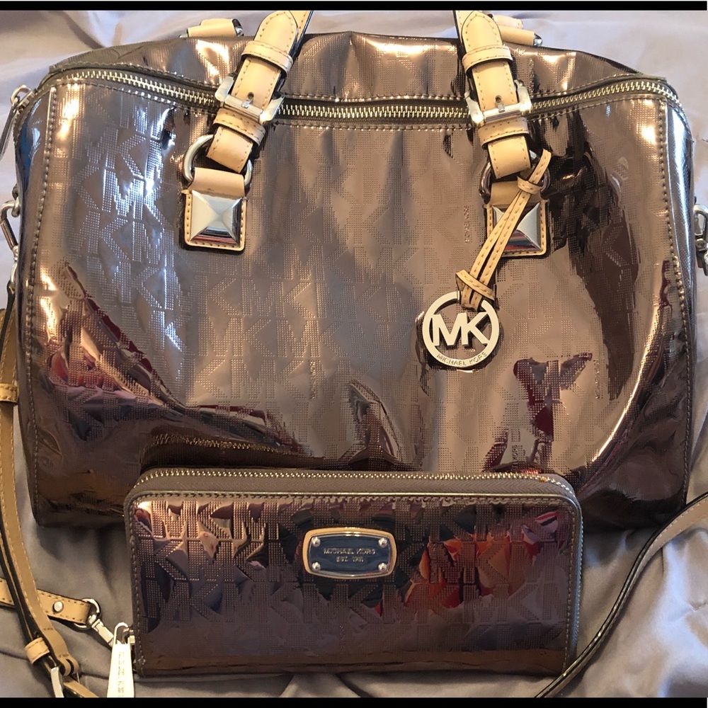 Michael Kors handbag with matching wallet